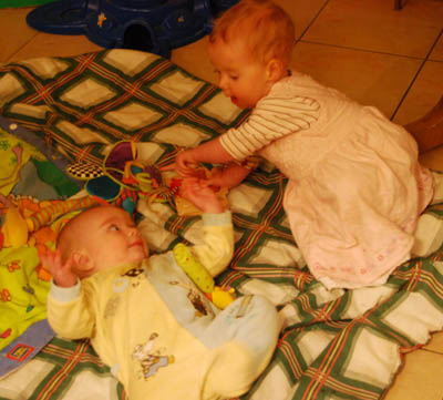 With cousin Roisin